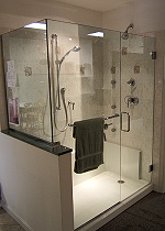 Showroom frameless shower door